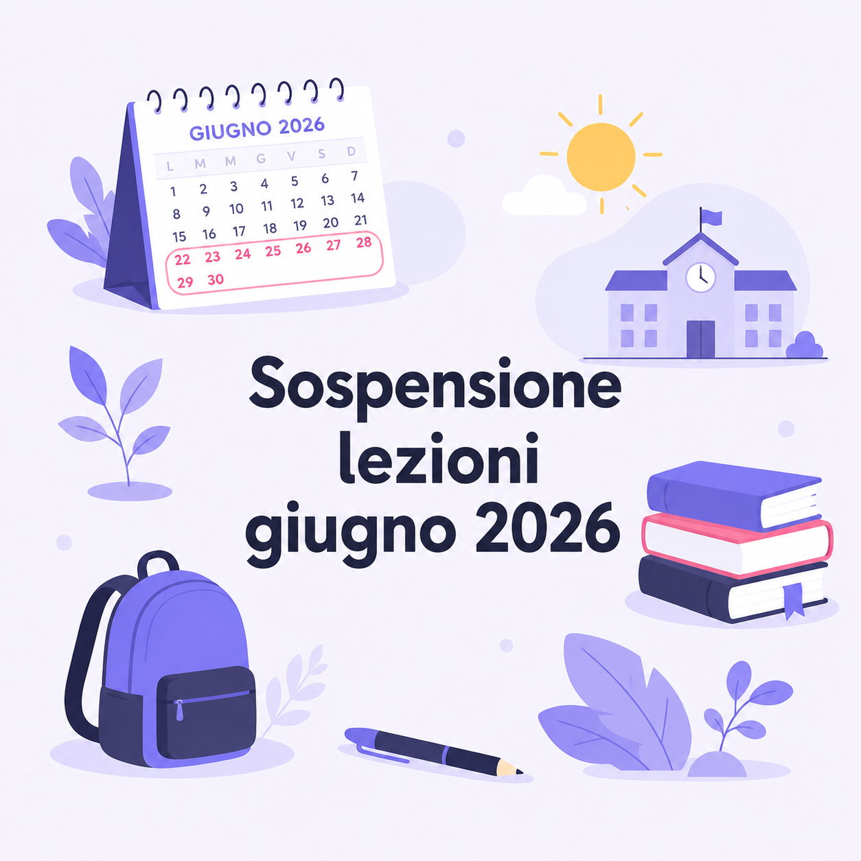 Sospensione lezioni giugno 2026